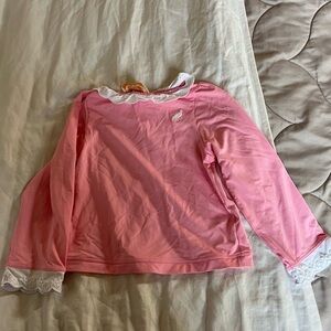 The Beaufort Bonnet Company Pink Shirt with White Lace